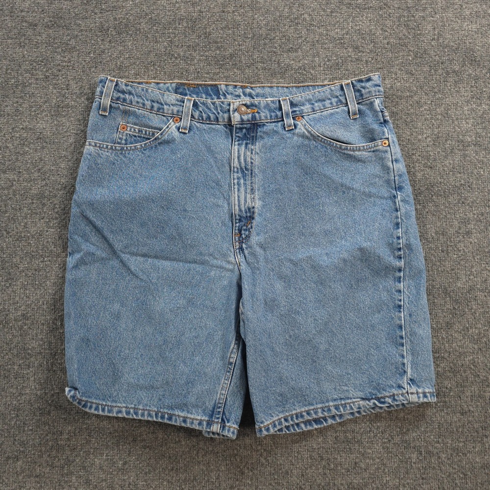 Vintage Levis Shorts Mens 38 Blue 550 Relaxed Fit Orange Tab Jean Jorts 90s